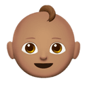 baby: medium skin tone appearance on Apple