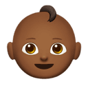 baby: medium-dark skin tone appearance on Apple