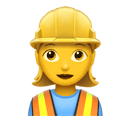 woman construction worker appearance on Apple