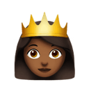 princess: medium-dark skin tone appearance on Apple