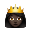 princess: dark skin tone appearance on Apple