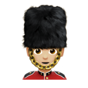 guard: medium-light skin tone appearance on Apple