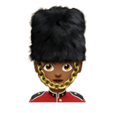 woman guard: medium-dark skin tone appearance on Apple