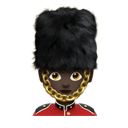 woman guard: dark skin tone appearance on Apple