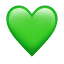green heart appearance on Apple