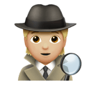 detective: medium-light skin tone appearance on Apple