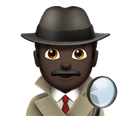 man detective: dark skin tone appearance on Apple