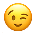 winking face appearance on Apple