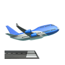 airplane departure appearance on Apple