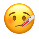 face with thermometer appearance on Apple