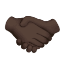 handshake: dark skin tone appearance on Apple