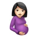孕妇: 较浅肤色 在 Apple 平台的外观