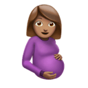 pregnant woman: medium skin tone appearance on Apple