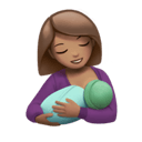 breast-feeding: medium skin tone appearance on Apple