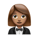 穿礼服的女人: 中等肤色 在 Apple 平台的外观