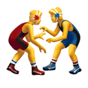 men wrestling: light skin tone 在 Apple 平台的外观