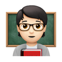 teacher: light skin tone appearance on Apple