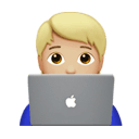 technologist: medium-light skin tone appearance on Apple