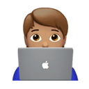 technologist: medium skin tone appearance on Apple