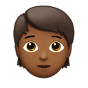 person: medium-dark skin tone appearance on Apple