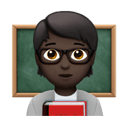 teacher: dark skin tone appearance on Apple