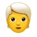 大人:白髮 在 Apple 平台的外觀