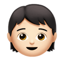 child: light skin tone appearance on Apple