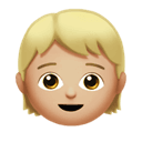 child: medium-light skin tone appearance on Apple
