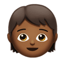child: medium-dark skin tone appearance on Apple