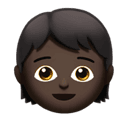 child: dark skin tone appearance on Apple