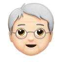 older person: light skin tone appearance on Apple