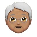 older person: medium skin tone appearance on Apple