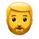 man: beard appearance on Apple