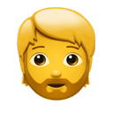 person: beard appearance on Apple