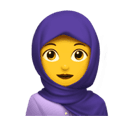 带头饰的女人 在 Apple 平台的外观
