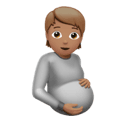 pregnant person: medium skin tone appearance on Apple