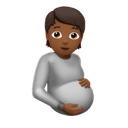 pregnant person: medium-dark skin tone appearance on Apple