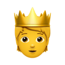 person with crown appearance on Apple
