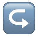 左转弯箭头 在 Apple 平台的外观
