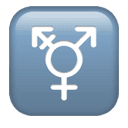 transgender sembolü ifadesinin Apple platformundaki görünümü