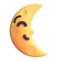 last quarter moon face appearance on Microsoft