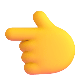 backhand index pointing left appearance on Microsoft