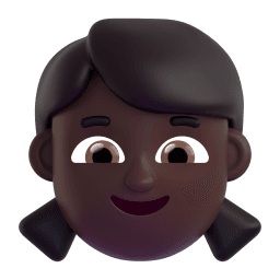 girl: dark skin tone appearance on Microsoft