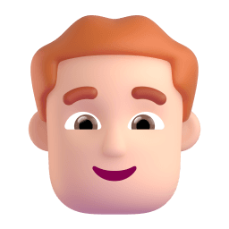man: light skin tone, red hair appearance on Microsoft