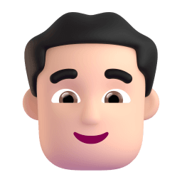 man: light skin tone appearance on Microsoft