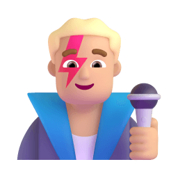 man singer: medium-light skin tone appearance on Microsoft