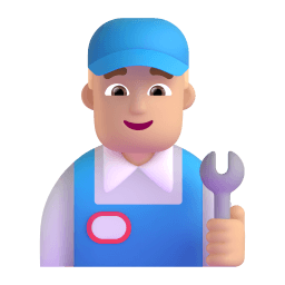 男技工: 中等-浅肤色 在 Microsoft 平台的外观