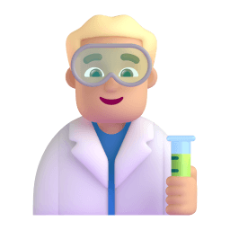 man scientist: medium-light skin tone appearance on Microsoft