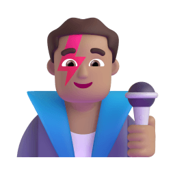 man singer: medium skin tone appearance on Microsoft
