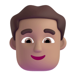 man: medium skin tone appearance on Microsoft